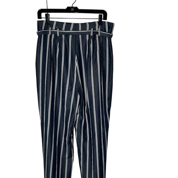Express Women's Wide Leg High Rise Blue White Striped Pants Size 12R - Picture 5 of 8